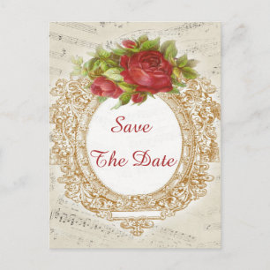 Vintages 90. Geburtstags-Rosen-Rahmen-Musik-Blatt Ankündigungspostkarte