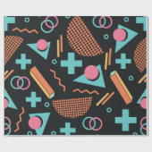 Vintages 90er-Memphis-Muster Geschenkpapier (Flach)