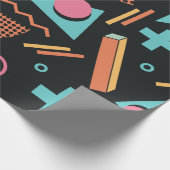 Vintages 90er-Memphis-Muster Geschenkpapier (Ecke)