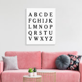 Vintages ABC Alphabet Leinwand Poster Teacher Gesc (Insitu (Wohnzimmer))
