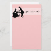 Vintages Abendessen Briefpapier (Vorne/Hinten)