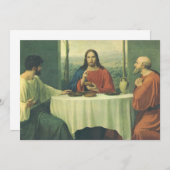 Vintages Abendessen im Emmaus mit Jesus Christus (Vorne/Hinten)