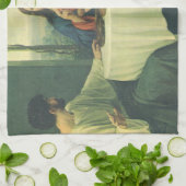 Vintages Abendessen im Emmaus mit Jesus Christus Geschirrtuch (Gefaltet)