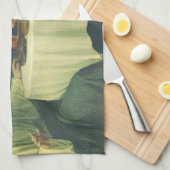 Vintages Abendessen im Emmaus mit Jesus Christus Geschirrtuch (Viertel Falte)