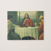 Vintages Abendessen im Emmaus mit Jesus Christus Puzzle (Horizontal)