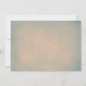 Vintages Abendessen in rustikaler Probe mit blauen Einladung (Rückseite)