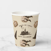 Vintages Abendmuster Pappbecher (Vorderseite)