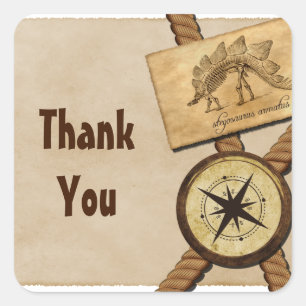 Vintages Abenteuer Danke Stickers