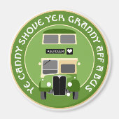 Vintages Aberdeen Doppeldecker-Busmagnet Magnet (Vorne)