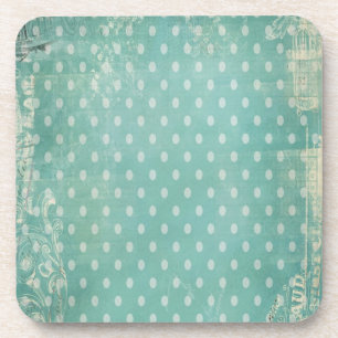 Vintages abgenutztes und verdrehtes türkisfarbenes untersetzer