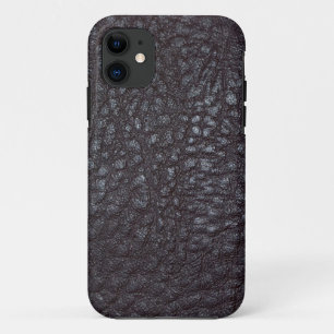 Vintages, abgezogenes schwarzes Leder Case-Mate iP iPhone Hülle