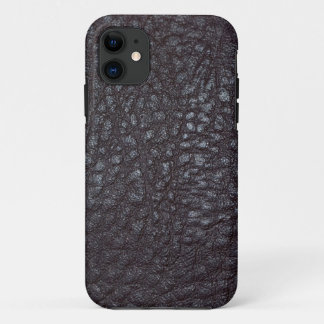 Vintages, abgezogenes schwarzes Leder Case-Mate iP iPhone Hülle