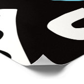 Vintages, abstraktes Bildmotiv Poster (Ecke)