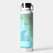Vintages Abstraktes blaues Wasser Flasche (Rückseite)