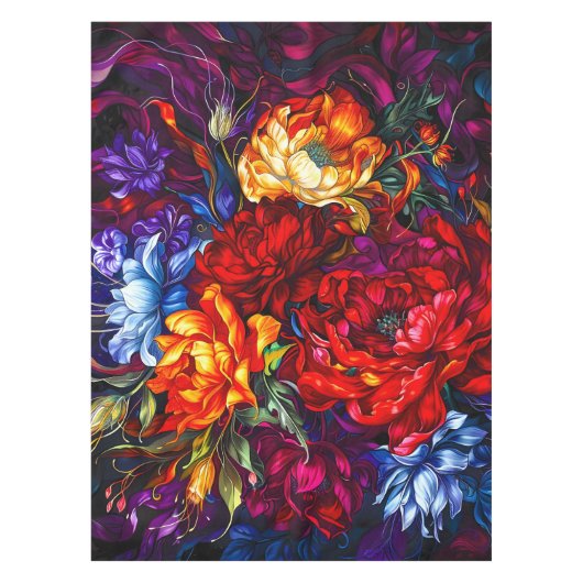 Vintages Abstraktes Blossom Tischdecke (Vorderseite)