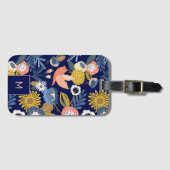 Vintages Abstraktes botanisches Muster und Vogelmu Gepäckanhänger (Vorderseite (Horizontal))