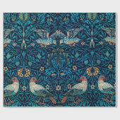 Vintages Abstraktes botanisches Muster und Vogelmu Geschenkpapier (Flach)