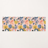 Vintages Abstraktes botanisches Muster und Vogelmu Yogamatte (Vorderseite (Horizontal))