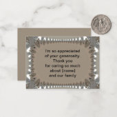 Vintages Abstraktes Fraktal nach Beerdigung Danke Mitteilungskarte (Vorderseite/Rückseite Beispiel)