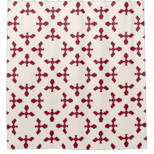 Vintages abstraktes geometrisches Blumenmuster. Se Duschvorhang