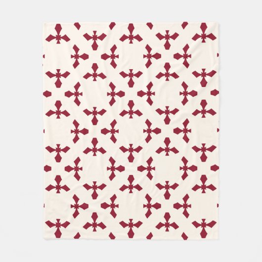 Vintages abstraktes geometrisches Blumenmuster. Se Fleecedecke (Vorderseite)