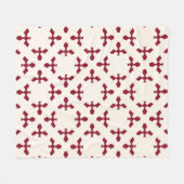 Vintages abstraktes geometrisches Blumenmuster. Se Fleecedecke (Vorderseite (Horizontal))