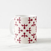 Vintages abstraktes geometrisches Blumenmuster. Se Kaffeetasse (Vorderseite Links)
