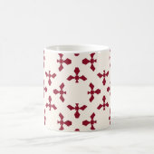 Vintages abstraktes geometrisches Blumenmuster. Se Kaffeetasse (Mittel)