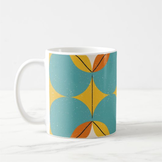 Vintages Abstraktes, geometrisches skandinavisches Kaffeetasse (Links)