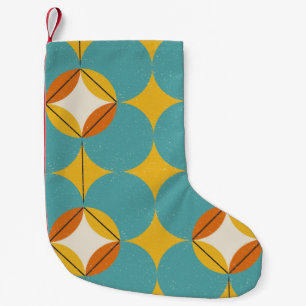 Vintages Abstraktes, geometrisches skandinavisches Kleiner Weihnachtsstrumpf