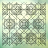 Vintages Abstraktes Muster Fensteraufkleber (Blatt 3)