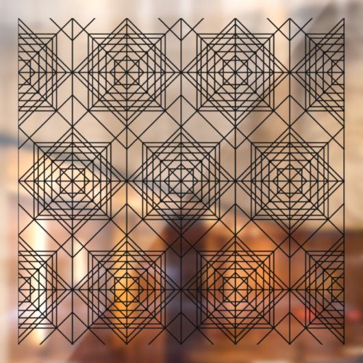 Vintages Abstraktes Muster Fensteraufkleber (Blatt 2)