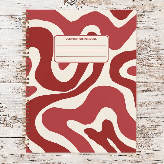 Vintages Abstraktes Muster Groovy Notizblock