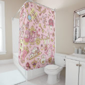 Vintages abstraktes nahtloses Muster. Einfache Kle Duschvorhang (Beispiel)