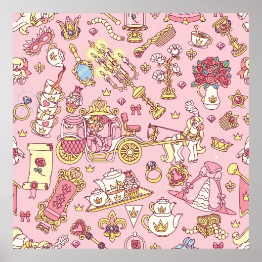 Vintages abstraktes nahtloses Muster. Einfache Kle Poster (Vorne)