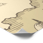 Vintages abstraktes nahtloses Muster zum Thema Poster (Ecke)