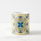 Vintages abstraktes Patchwork-Muster. Arabi Kaffeetasse (Mittel)