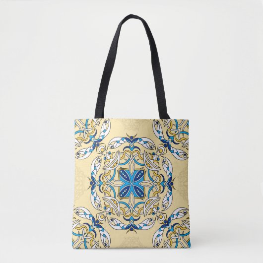 Vintages abstraktes Patchwork-Muster. Arabi Tasche (Vorderseite)