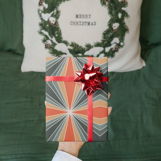 Vintages Abstraktes Weihnachtsmuster Geschenkpapier