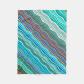 Vintages Abstraktes Wellenmuster | Fleecedecke (Vorderseite)