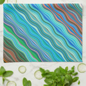 Vintages Abstraktes Wellenmuster | geschirrtuch (Gefaltet)