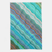 Vintages Abstraktes Wellenmuster | geschirrtuch (Vertikal)