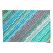 Vintages Abstraktes Wellenmuster | Kissenbezug (Vorderseite-Links)