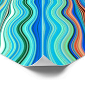Vintages Abstraktes Wellenmuster | Poster (Ecke)