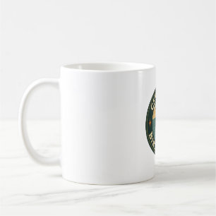 Vintages Abzeichen an der Atlantikküste Kaffeetasse