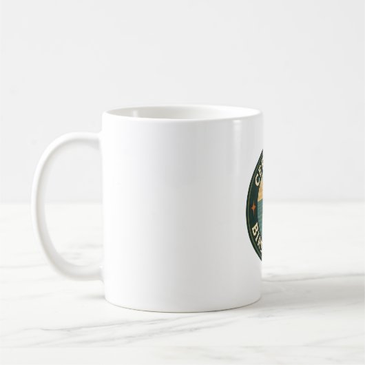 Vintages Abzeichen an der Atlantikküste Kaffeetasse (Links)