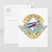 Vintages Abzeichen Postkarte (Vorne/Hinten)