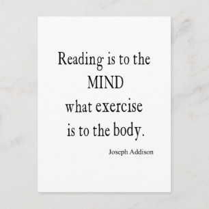 Vintages Addison Reading Mind Inspiration Zitat Postkarte