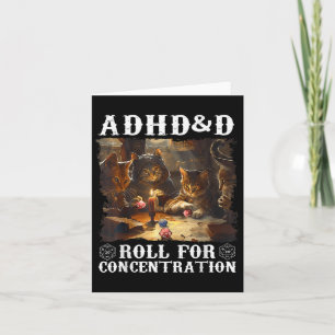 Vintages Adhd&d Rolle für Konzentration Funny Karte
