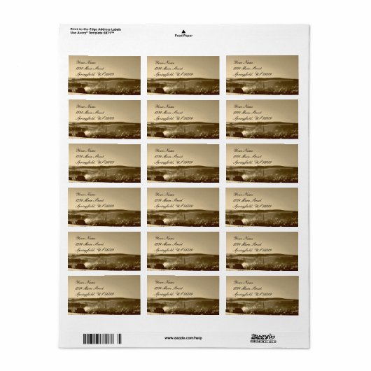 Vintages Adressetikett (Vorne)